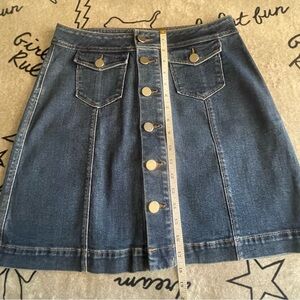 LOFT Blue A-Line Mini Skirt for Casual Wear
